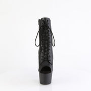 Pleaser ADORE-1021 Platform Ankle Boot (Black Leather/Black Matte)