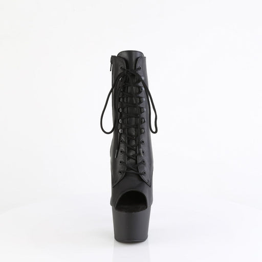 Pleaser ADORE-1021 Platform Ankle Boot (Black Leather/Black Matte)