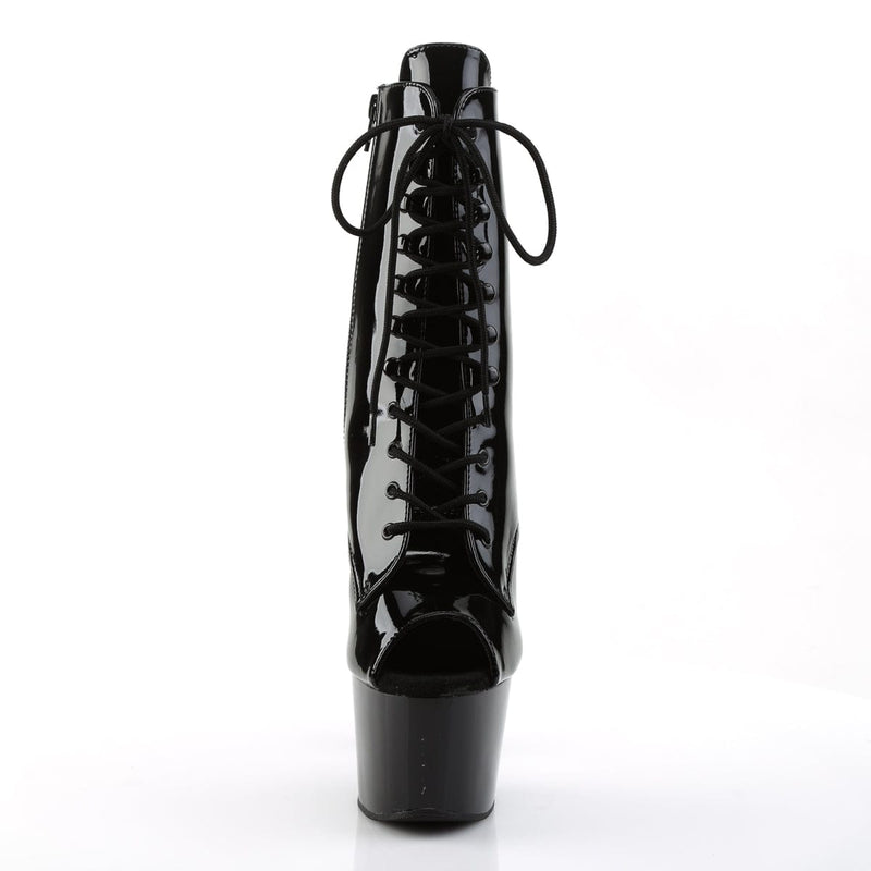 Pleaser ADORE-1021 Platform Ankle Boot (Black Patent/Black)