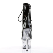 Pleaser ADORE-1021 Platform Ankle Boot (Black Patent/Clear)