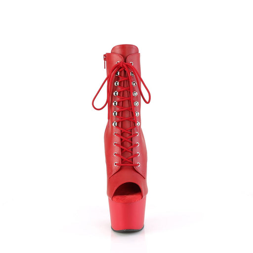 Pleaser ADORE-1021 Platform Ankle Boot (Red Faux Le/Red Matte)