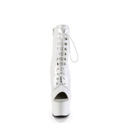 Pleaser ADORE-1021 Platform Ankle Boot (White Patent/White)