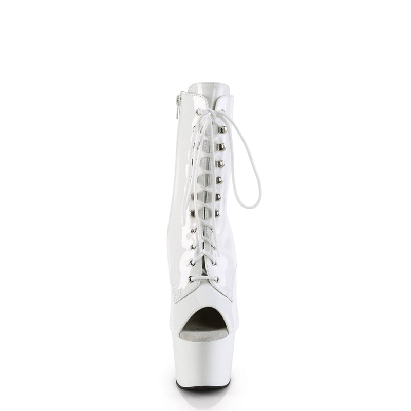 Pleaser ADORE-1021 Platform Ankle Boot (White Patent/White)