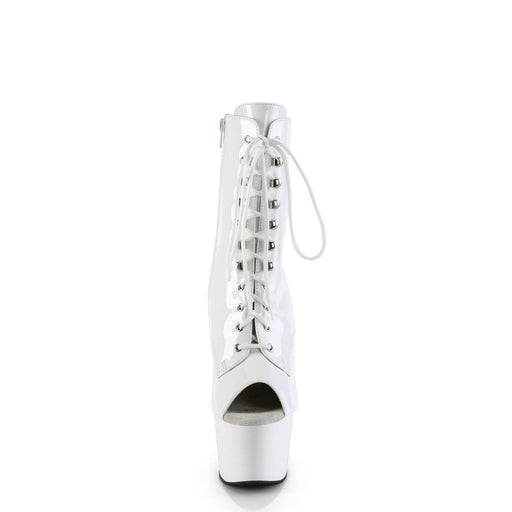Pleaser ADORE-1021 Platform Ankle Boot (White Patent/White)