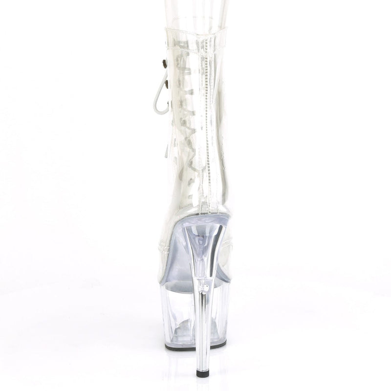 Pleaser ADORE-1021C Platform Ankle Boot (Clear/Clear)