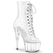 Pleaser ADORE-1021C Platform Ankle Boot (Clear/Clear)