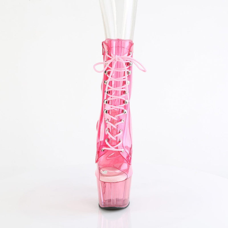 Pleaser ADORE-1021C-T Platform Ankle Boot (Baby Pink Translucent PVC/B.G. Pink Tinted)