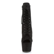 Pleaser ADORE-1021FS Platform Ankle Boot (Black Faux Suede/Black Faux Suede)