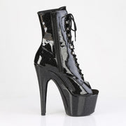 Pleaser ADORE-1021GP Platform Ankle Boot (Black Glitter Patent/M)