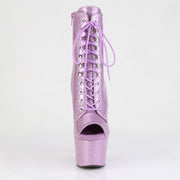 Pleaser ADORE-1021GP Platform Ankle Boot (Lilac Glitter Patent/M)