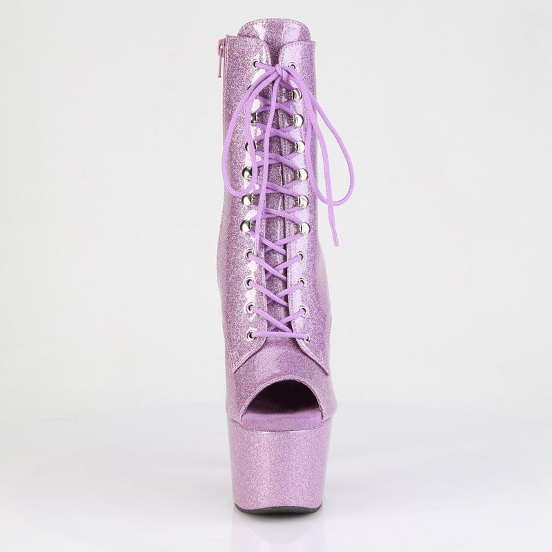 Pleaser ADORE-1021GP Platform Ankle Boot (Lilac Glitter Patent/M)