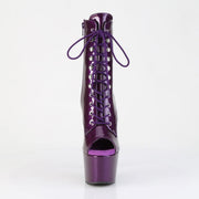 Pleaser ADORE-1021GP Platform Ankle Boot (Purple Glitter Patent/M)