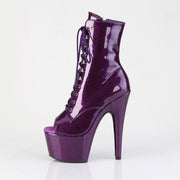 Pleaser ADORE-1021GP Platform Ankle Boot (Purple Glitter Patent/M)
