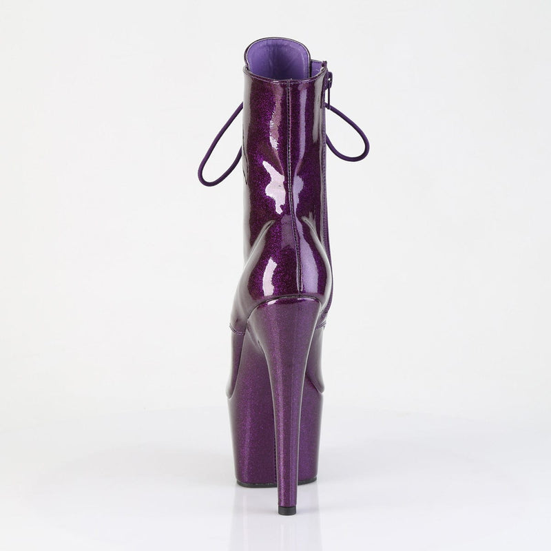 Pleaser ADORE-1021GP Platform Ankle Boot (Purple Glitter Patent/M)