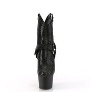 Pleaser ADORE-1029RS Platform Ankle Boot (Black Rhinestone/Black Matte)