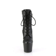 Pleaser ADORE-1033 Platform Ankle Boot (Black Faux Le/Black Matte)
