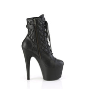 Pleaser ADORE-1033 Platform Ankle Boot (Black Faux Le/Black Matte)