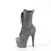 Pleaser ADORE-1040GR Platform Ankle Boot (Black Multi Glitters/Matching)