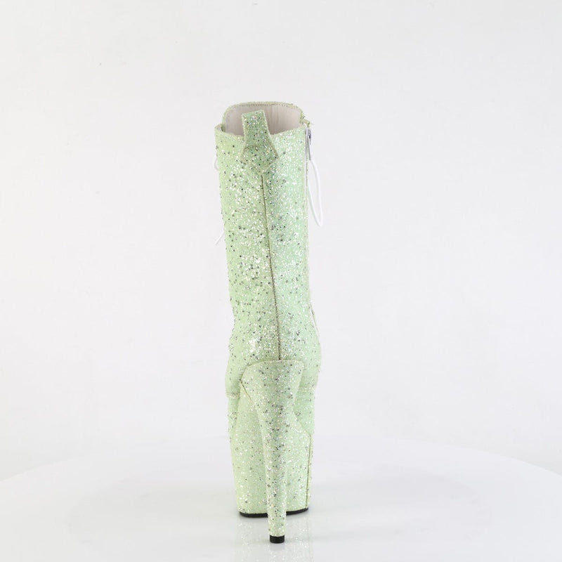 Pleaser ADORE-1040GR Platform Ankle Boot (Mint Multi Glitters/Matching)