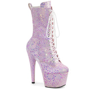 Pleaser ADORE-1040IG Platform Ankle Boot (Lilac Iridescent Glitter/M)