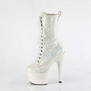 Pleaser ADORE-1040IG Platform Ankle Boot (Opal Iridescent Glitter/M)