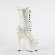 Pleaser ADORE-1040IG Platform Ankle Boot (Opal Iridescent Glitter/M)