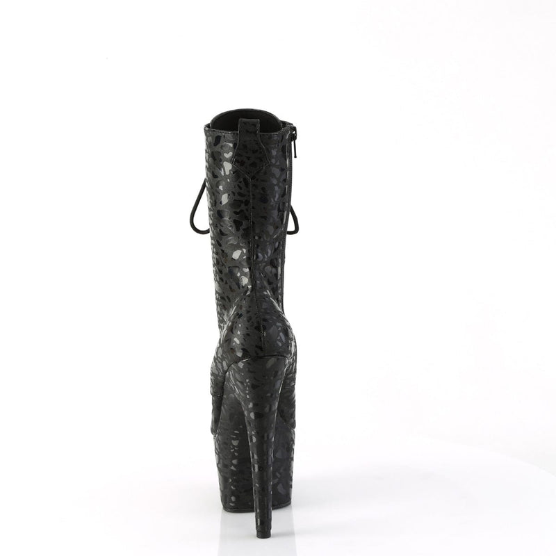 Pleaser ADORE-1040LPH Platform Ankle Boot (Black Leopard Print Holo/M)