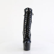 Pleaser ADORE-1040WR-HG Platform Ankle Boot (Black Holo Patent/M)