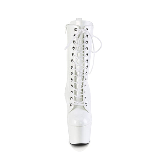 Pleaser ADORE-1040WR-HG Platform Ankle Boot (White Holo Patent/M)