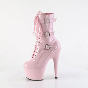 Pleaser ADORE-1043 Platform Ankle Boot (Baby Pink Patent/Baby Pink Patent)