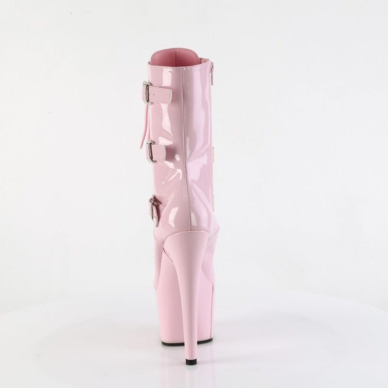 Pleaser ADORE-1043 Platform Ankle Boot (Baby Pink Patent/Baby Pink Patent)