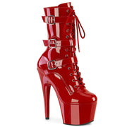 Pleaser ADORE-1043 Platform Ankle Boot (Red Patent/Red Patent)