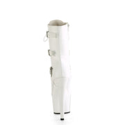 Pleaser ADORE-1043 Platform Ankle Boot (White Faux Leather/Matching)