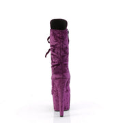 Pleaser ADORE-1045VEL Platform Ankle Boot (Purple Velvet/Purple Velvet)