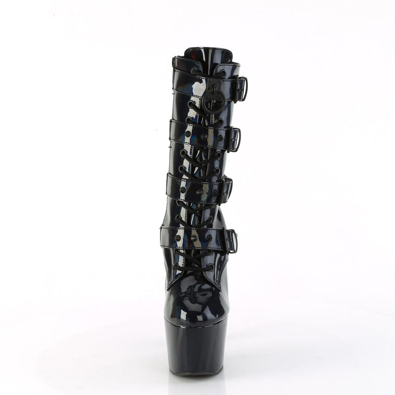 Pleaser ADORE-1046 Platform Ankle Boot (Black Holo Patent/Matching)
