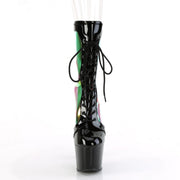 Pleaser ADORE-1047 Platform Ankle Boot (Black Patent-Holo/Black)