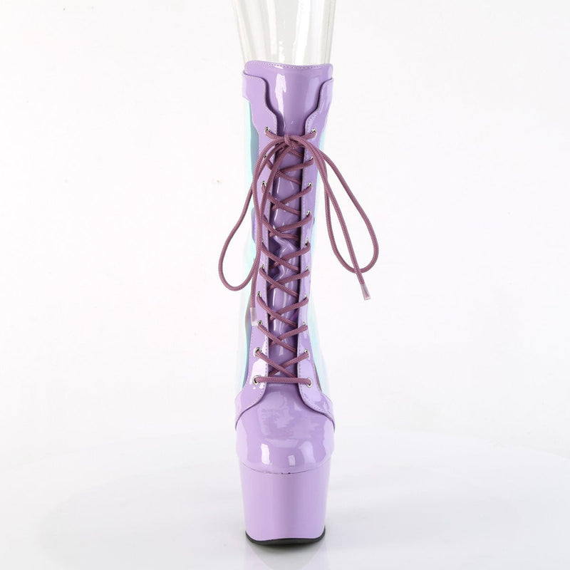 Pleaser ADORE-1047 Platform Ankle Boot (Lavender Patent-Holo/Lavender)