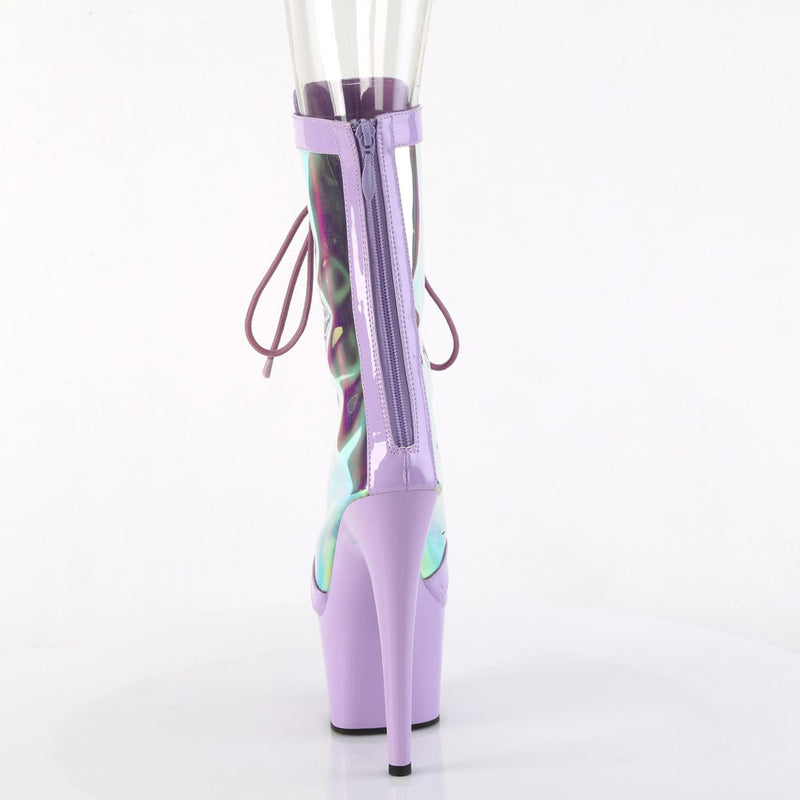 Pleaser ADORE-1047 Platform Ankle Boot (Lavender Patent-Holo/Lavender)