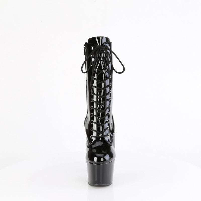 Pleaser ADORE-1049WR Platform Ankle Boot (Black Patent/Black)