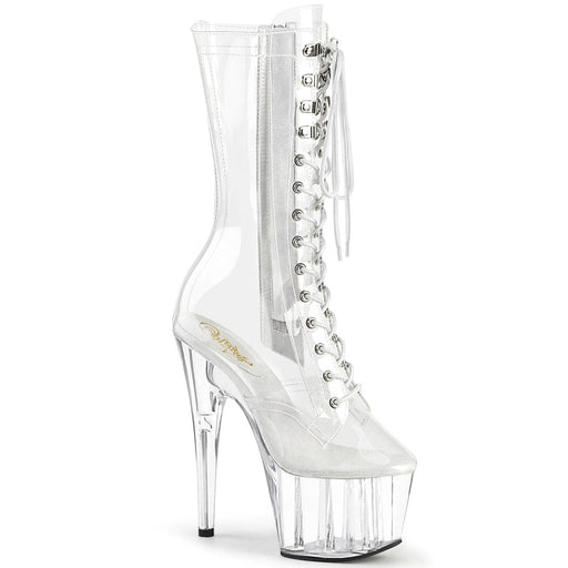 Pleaser ADORE-1050C Platform Mid-Calf Boot (Clear/Clear)