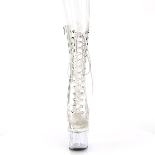 Pleaser ADORE-1050C Platform Mid-Calf Boot (Clear/Clear)