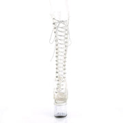 Pleaser ADORE-2021C Platform Knee High Boot (Clear/Clear)
