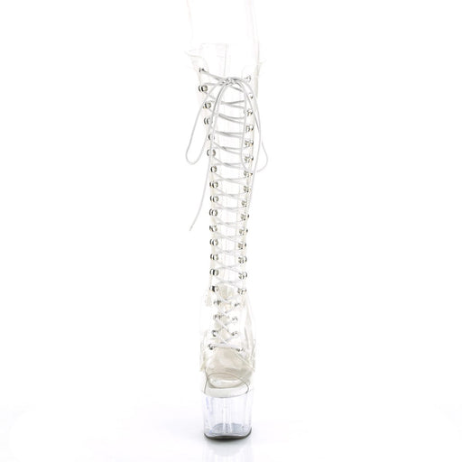 Pleaser ADORE-2021C Platform Knee High Boot (Clear/Clear)