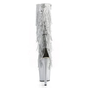 Pleaser ADORE-2024RSF Platform Knee High Boot (Silver Metallic Pu/Silver Matte)