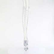 Pleaser ADORE-3019C Platform Knee High Boot (Clear TPU/Clear)
