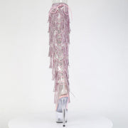 Pleaser ADORE-3019C-RSF Platform Knee High Boot (Clear-Baby Pink/Clear)