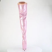 Pleaser ADORE-3020GP Platform Thigh High Boot (Baby Pink Glitter Patent/M)
