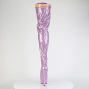 Pleaser ADORE-3020GP Platform Thigh High Boot (Lilac Glitter Patent/M)