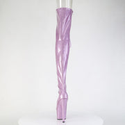 Pleaser ADORE-3021GP Platform Thigh High Boot (Lilac Glitter Patent/M)