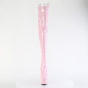 Pleaser ADORE-3063 Platform Thigh High Boot (Baby Pink Stretch Patent/Baby Pink)